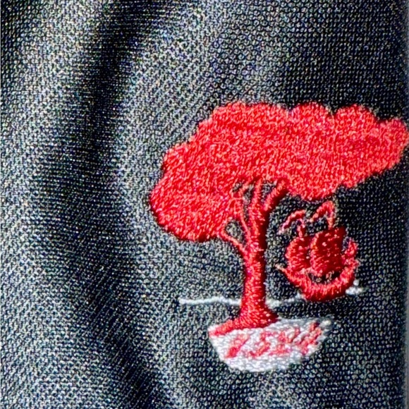 FootJoy Black Golf Polo Shirt Men’s Size- Medium - Red Collar Trim & Tree Logo - Picture 11 of 12